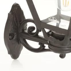 Golia utendørs vegglampe, svart, klar 2 700 K