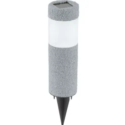 Grå LED-solcellelampe Mino