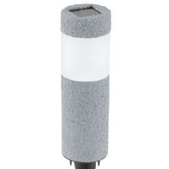 Grå LED-solcellelampe Mino