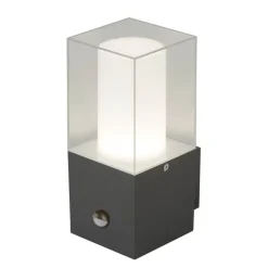 Granada utendørs vegglampe med sensor, mørkegrå