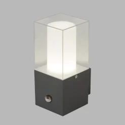 Granada utendørs vegglampe med sensor, mørkegrå