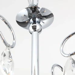 Grasiøs FIORETTO lysekrone i krom med fem lys