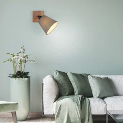 Grønn Michel veggspot med stoffskjerm