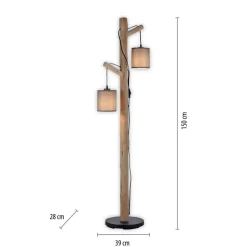 Grønn Tribu gulvlampe med papirskjermer