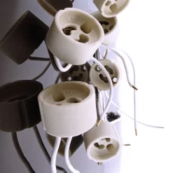 GU10 fatning, keramikk, hvit, kabel 15 cm, maks. 35 W