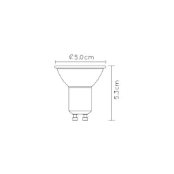 GU10 LED-reflektor 5W dim to warm, svart
