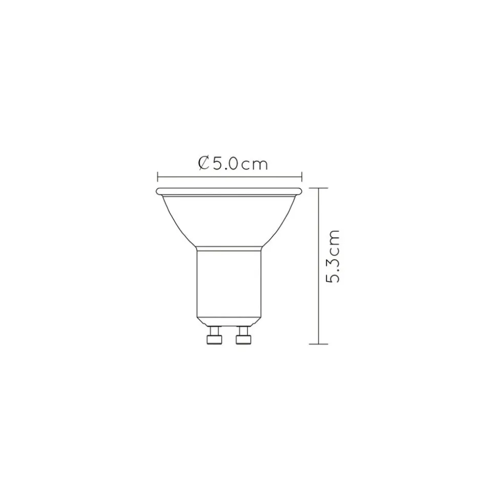 GU10 LED-reflektor 5W dim to warm, svart
