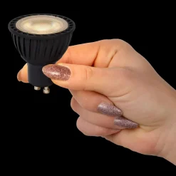 GU10 LED-reflektor 5W dim to warm, svart