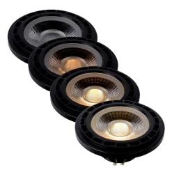 GU10 LED-reflektor 12W 3 000 K dim to warm, svart