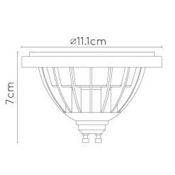 GU10 LED-reflektor 12W 3 000 K dim to warm, svart