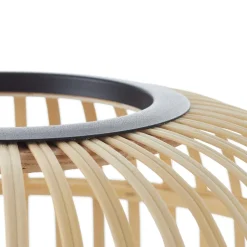 Gulvlampe Bordesley trebein med treskjerm