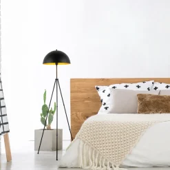 Gulvlampe Can-NT-113-1, svart metall treben, høyde 170 cm