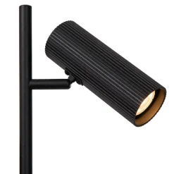 Gulvlampe Clubs, hode roter- og svingbart, svart