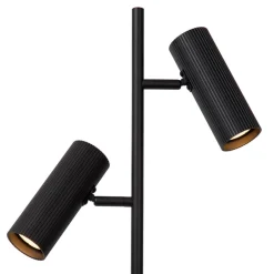 Gulvlampe Clubs, hode roter- og svingbart, svart