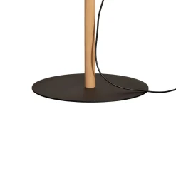 Gulvlampe Deva Nature, tekstil, tre