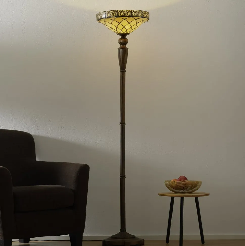 Gulvlampe Diamond i Tiffany-stil