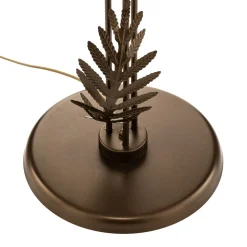 Gulvlampe Dubai i bladdesign, 2 lyskilder, bronse