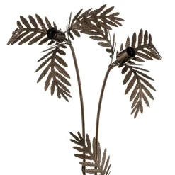 Gulvlampe Dubai i bladdesign, 2 lyskilder, bronse