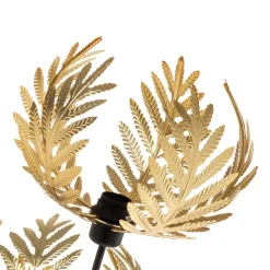 Gulvlampe Dubai, palmedekor, 3 lyskilder, gull