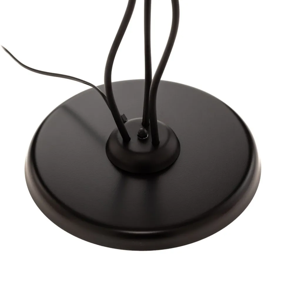 Gulvlampe Dubai, palmedekor, 3 lyskilder, gull