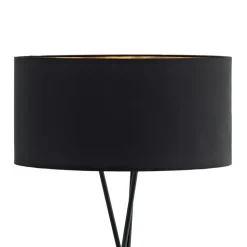 Gulvlampe Fondachelli med svart skjerm