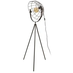 Gulvlampe Grid med kurvformet skjerm