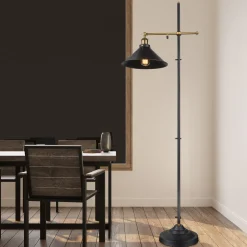 Gulvlampe Lenius med bevegelig skjerm