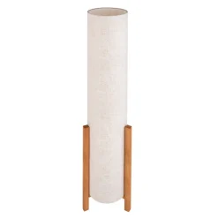 Gulvlampe Matilda med stoffskjerm i linutseende