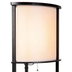 Gulvlampe Menno, svart, bomull, 162,3 cm, E27