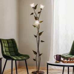 Gulvlampe Miranda i florentinsk stil, bronse