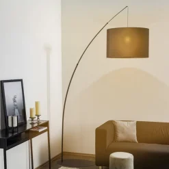 Gulvlampe Moby Black med tekstilskjerm