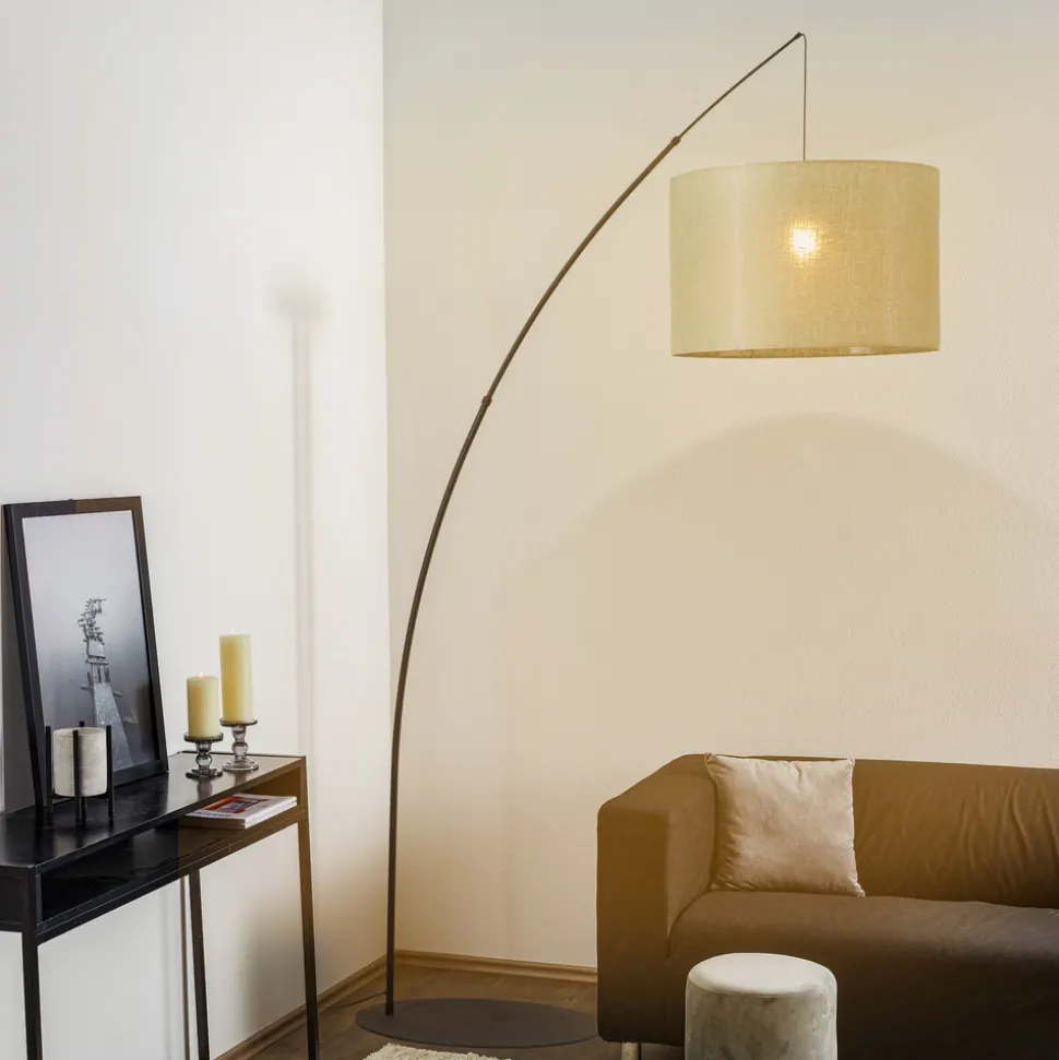 Gulvlampe Moby Green med tekstilskjerm