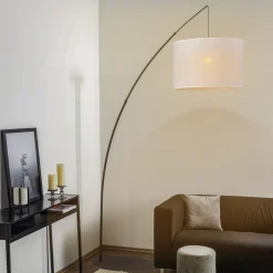 Gulvlampe Moby White med tekstilskjerm