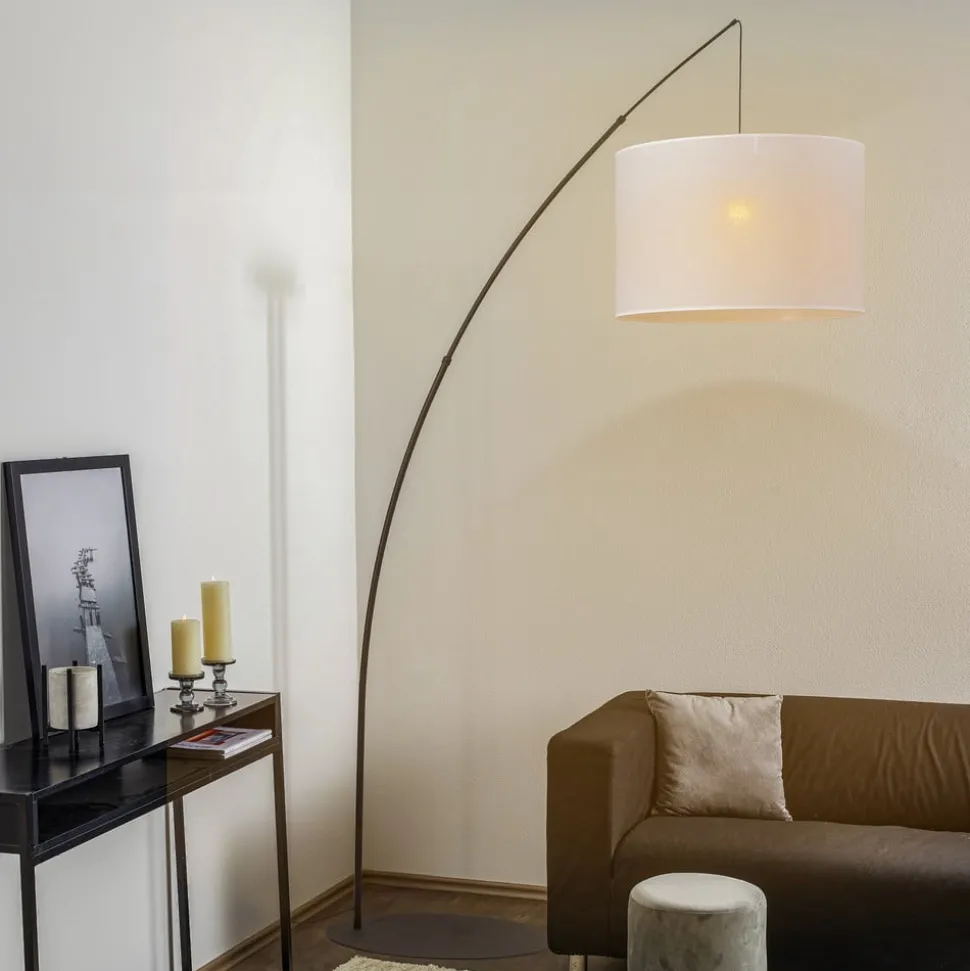 Gulvlampe Moby White med tekstilskjerm