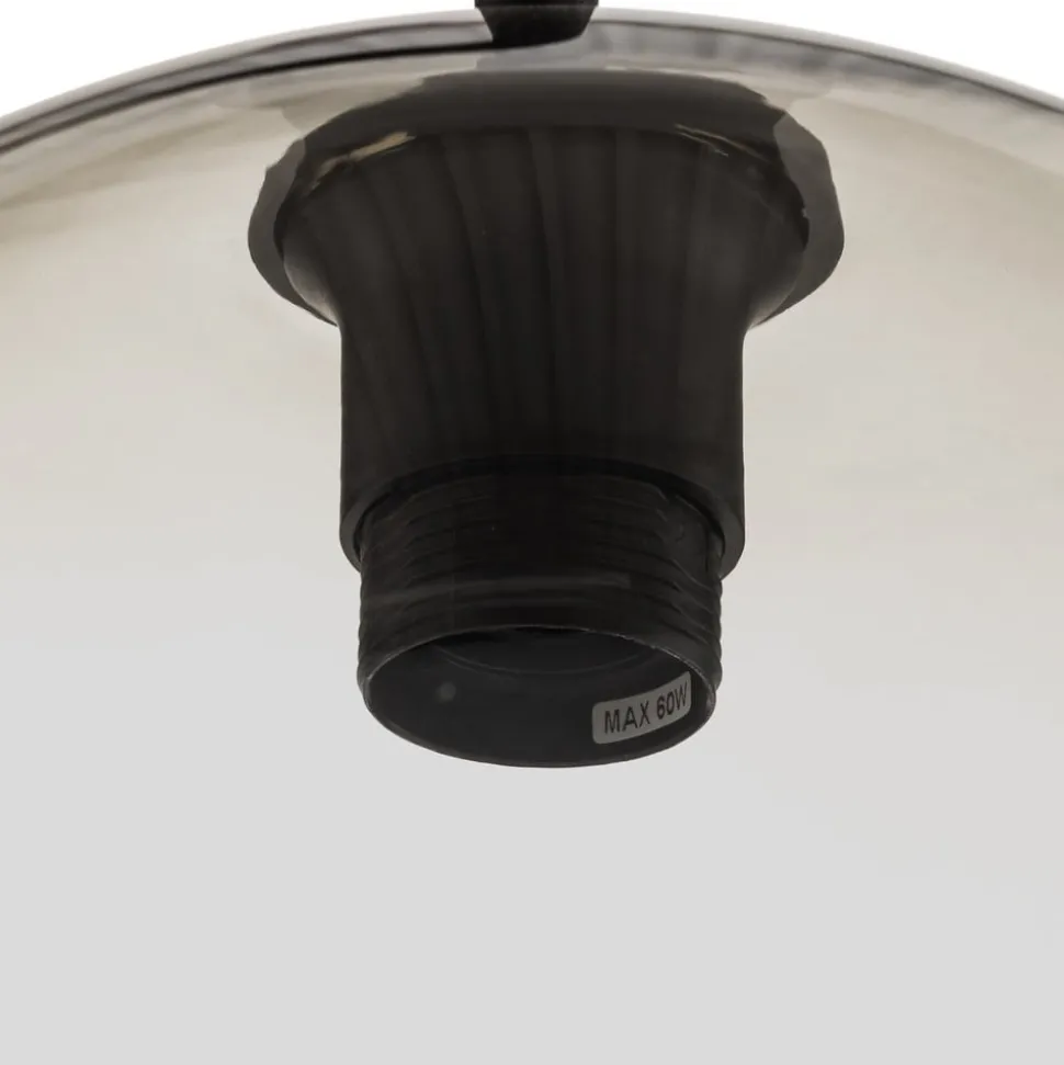 Gulvlampe Monaco med glasskule skjerm