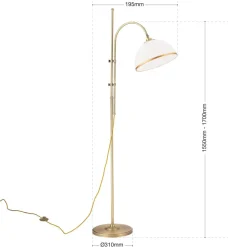 Gulvlampe Old Lamp med høydejusterbar ramme