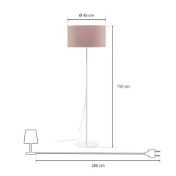 Gulvlampe Pastell Roller rosa