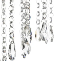 Gulvlampe Pioggia med krystallregn, krom