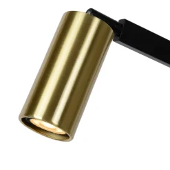 Gulvlampe Sybil roter- og svingbar svart/gull