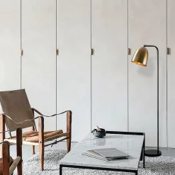 Gulvlampe Tattoo 4091 gull antikk/svart, metall Høyde 120 cm