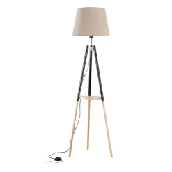 Gulvlampe Vaio Nature trebens stativ, beige