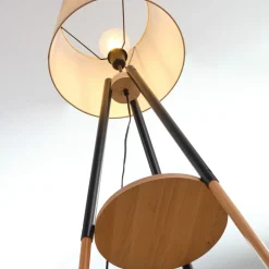 Gulvlampe Vaio Nature trebens stativ, beige