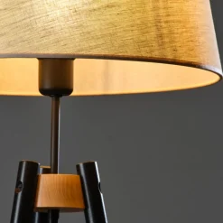 Gulvlampe Vaio Nature trebens stativ, beige