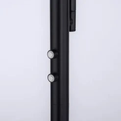 Hans LED-gulvlampe med leselampe, kantet, svart