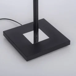 Hans LED-gulvlampe med leselampe, kantet, svart