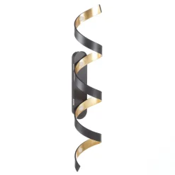 Helix LED-taklampe i svart gull