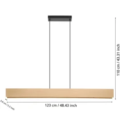 Hengelampe Anchorena-Z, lengde 123 cm, RGB, CCT