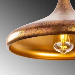 Hengelampe Barek 11545, messing brünert, metall, Ø 34 cm