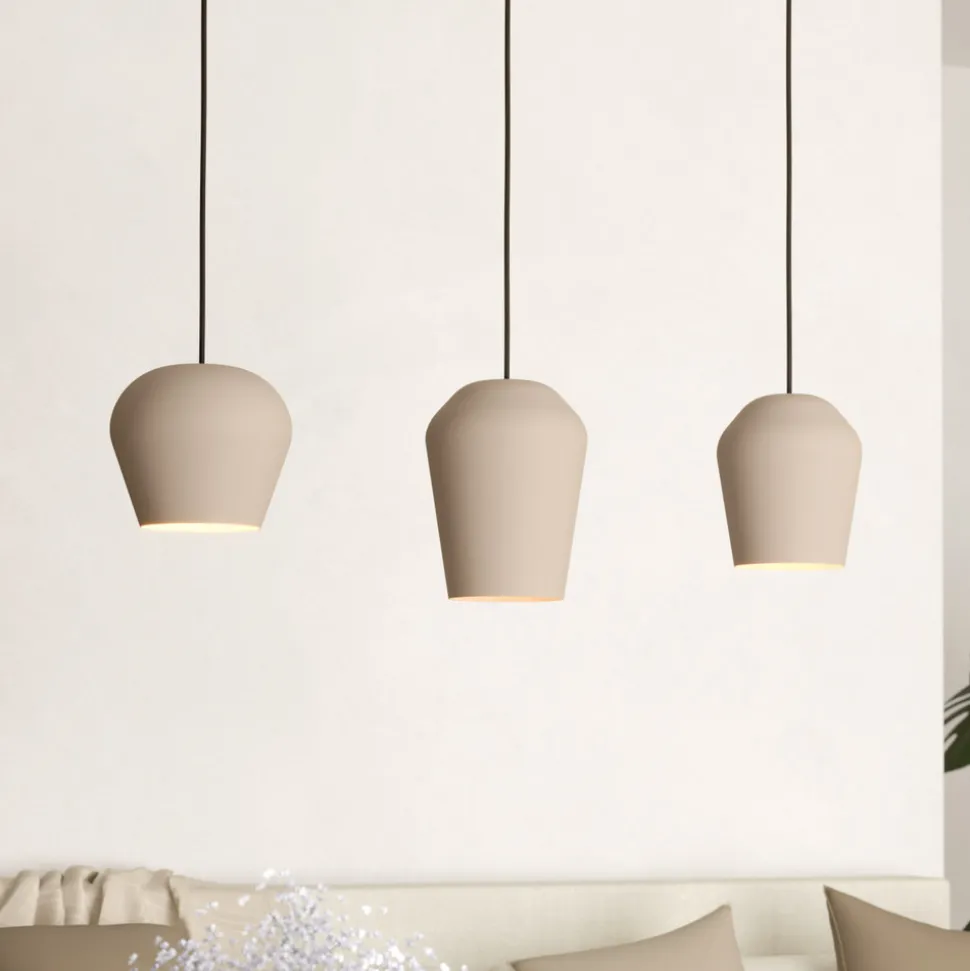 Hengelampe Cambaito, 3 lyskilder, sandfarget