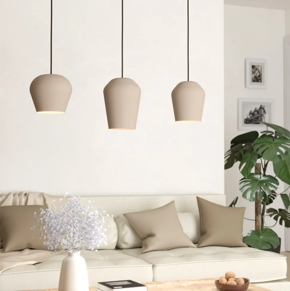 Hengelampe Cambaito, 3 lyskilder, sandfarget